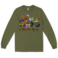 Army Green mardi gras tractor Long Sleeve Tee - CowGirlArtShop