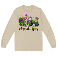 Mushroom mardi gras tractor Long Sleeve Tee - CowGirlArtShop