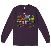Plum mardi gras tractor Long Sleeve Tee - CowGirlArtShop