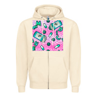 Sandshell Western Medicine Seamless Pattern Zipper Hoodie - BundleAndBundleShop