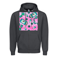 Smoke Western Medicine Seamless Pattern Zipper Hoodie - BundleAndBundleShop