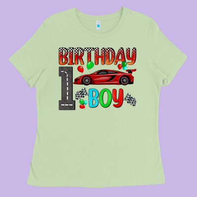 Birthday Boy 1 Ladies Tee Designed By Bundleandbundleshop