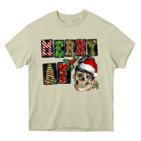 Mossy Merry af skeleton messy bun Heavy Core Tee - NancyCooperArtShop