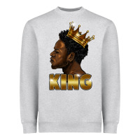 Heather Grey black king Heavyweight Sweatshirt - FaDigitalArtStudio