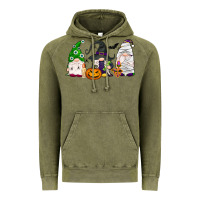 Vintage Olive Halloween gnomes Vintage Hoodie - NancyCooperArtShop