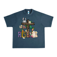 Midnight Navy He is risen Easter Urban Heavy Tee - NancyCooperArtShop