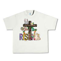 Pistachio He is risen Easter Urban Heavy Tee - NancyCooperArtShop