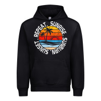 Black sunrise sunburn sunset repeat retro vintage gift vacation t shirt Urban Hoodie - tuanDangUi