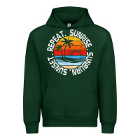 Forest Green sunrise sunburn sunset repeat retro vintage gift vacation t shirt Urban Hoodie - tuanDangUi