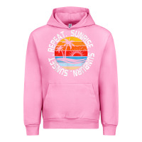 Fuchsia Pink sunrise sunburn sunset repeat retro vintage gift vacation t shirt Urban Hoodie - tuanDangUi