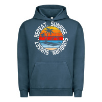 Pigment Midnight Navy sunrise sunburn sunset repeat retro vintage gift vacation t shirt Urban Hoodie - tuanDangUi