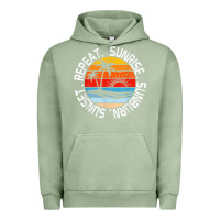 Pigment Oil Green sunrise sunburn sunset repeat retro vintage gift vacation t shirt Urban Hoodie - tuanDangUi