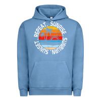 Pigment Pebble Blue sunrise sunburn sunset repeat retro vintage gift vacation t shirt Urban Hoodie - tuanDangUi