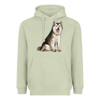 Matcha Alaskan Malamute Dog Heavyweight Hoodie - LillyAllenDesigns