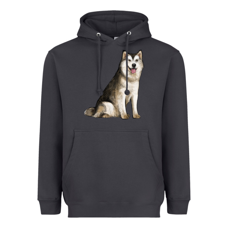 Alaskan Malamute Dog Heavyweight Hoodie by LillyAllenDesigns | Teevron