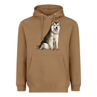 Toasted Coconut Alaskan Malamute Dog Heavyweight Hoodie - LillyAllenDesigns