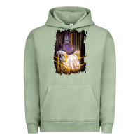 Pigment Oil Green Francis Bacon Screaming Pope painting art lover gift  1 Urban Hoodie - tuanDangUi