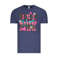 Vintage Denim warriors wear pink Vintage Tee - NancyCooperArtShop
