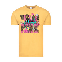 Vintage Mustard warriors wear pink Vintage Tee - NancyCooperArtShop