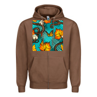 Chestnut autumn leaves seamless pattern Zipper Hoodie - BundleAndBundleShop