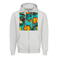 Dove Grey autumn leaves seamless pattern Zipper Hoodie - BundleAndBundleShop