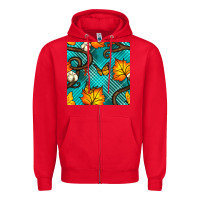 Red autumn leaves seamless pattern Zipper Hoodie - BundleAndBundleShop