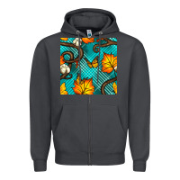 Smoke autumn leaves seamless pattern Zipper Hoodie - BundleAndBundleShop