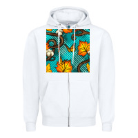 White autumn leaves seamless pattern Zipper Hoodie - BundleAndBundleShop