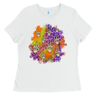 White halloween patch Ladies Tee - BundleAndBundleShop