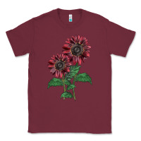 Burgundy 2 Chocolate sunflower Classic Tee - LillyAllenDesigns