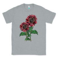 Heather Grey 2 Chocolate sunflower Classic Tee - LillyAllenDesigns