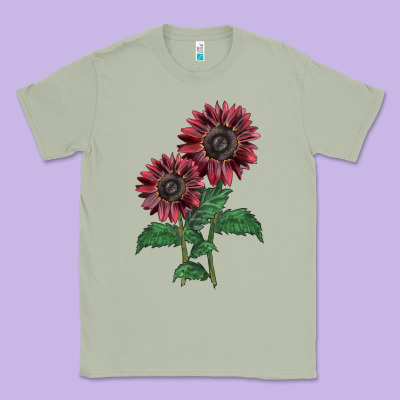 2 Chocolate Sunflower Classic Tee Designed By Lillyallendesigns
