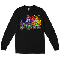 Black mardi gras tractor Long Sleeve Tee - CowGirlArtShop