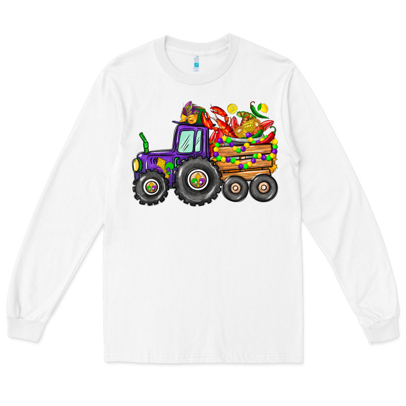 Mardi Gras Tractor Long Sleeve Tee by CowGirlArtShop | Teevron