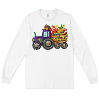 White mardi gras tractor Long Sleeve Tee - CowGirlArtShop