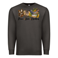 Smoke peace love chicken Premium Sweatshirt - LillyAllenDesigns