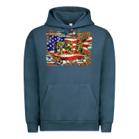 Pigment Midnight Navy western america map usa Urban Hoodie - BarkalooDesign