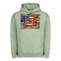 Pigment Oil Green western america map usa Urban Hoodie - BarkalooDesign