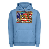 Pigment Pebble Blue western america map usa Urban Hoodie - BarkalooDesign