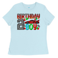 Baby Blue birthday boy 2 Ladies Tee - BundleAndBundleShop