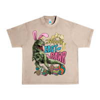 French Oak Happy Easter Day T-rex Urban Heavy Tee - NancyCooperArtShop