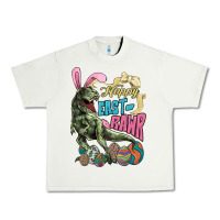 Pistachio Happy Easter Day T-rex Urban Heavy Tee - NancyCooperArtShop