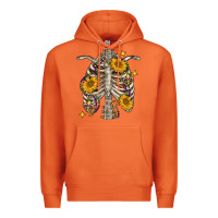 Carrot mardi gras chest sunflowers skeleton Premium Hoodie - FaDigitalArtStudio