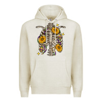 Oatmeal Heather mardi gras chest sunflowers skeleton Premium Hoodie - FaDigitalArtStudio
