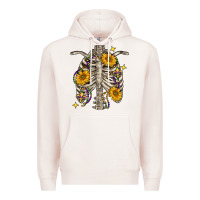 Pale Pink mardi gras chest sunflowers skeleton Premium Hoodie - FaDigitalArtStudio