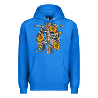 True Royal mardi gras chest sunflowers skeleton Premium Hoodie - FaDigitalArtStudio