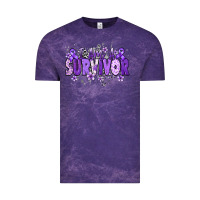 Cloud Purple I am a survivor purple ribbon Vintage Tee - NancyCooperArtShop