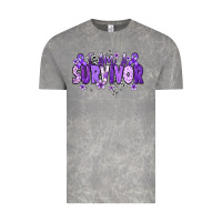 Cloud Rock I am a survivor purple ribbon Vintage Tee - NancyCooperArtShop