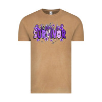 Vintage Camel I am a survivor purple ribbon Vintage Tee - NancyCooperArtShop