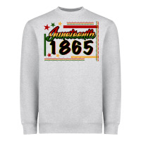 Heather Grey Juneteenth 1865 Heavyweight Sweatshirt - FaDigitalArtStudio